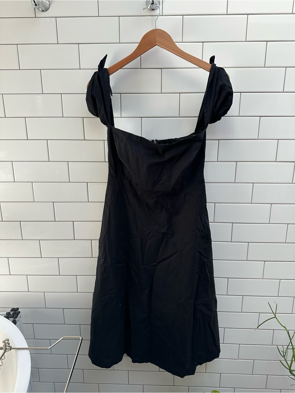 Ann Taylor black cotton dress, size 0
